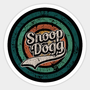 Snoop Dogg // Retro Circle Crack Vintage Sticker